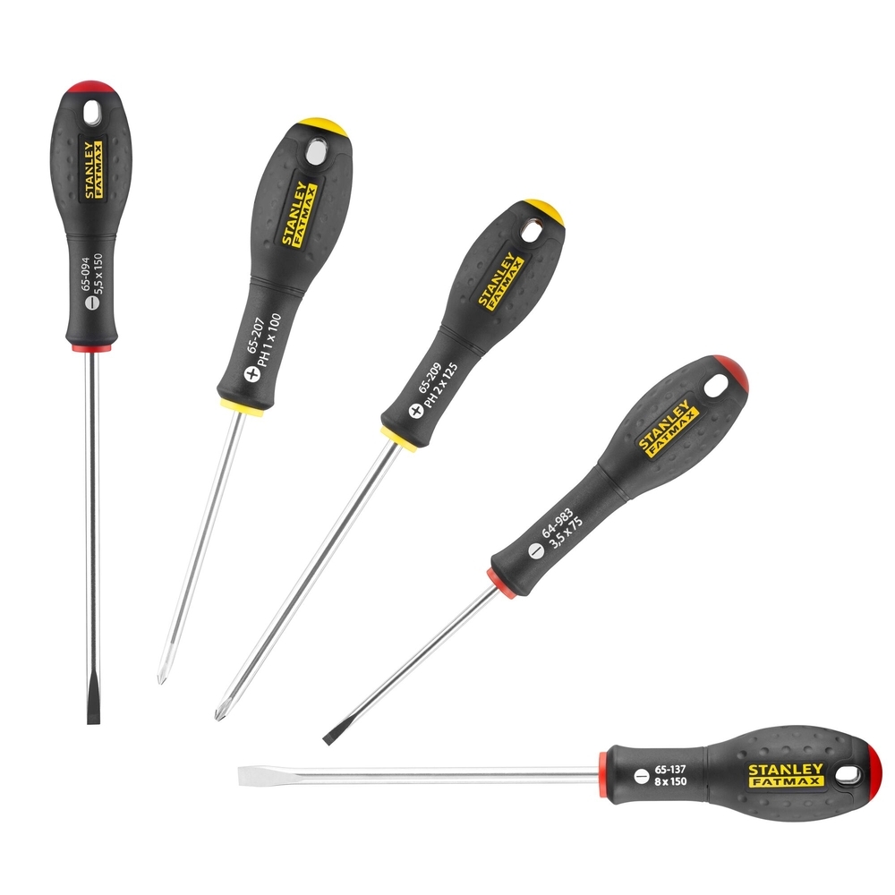 Tournevis d'électricien + mécanicien + Phillips - jeu de 5 pièces - Fatmax - 0-65-436 - STANLEY FATMAX