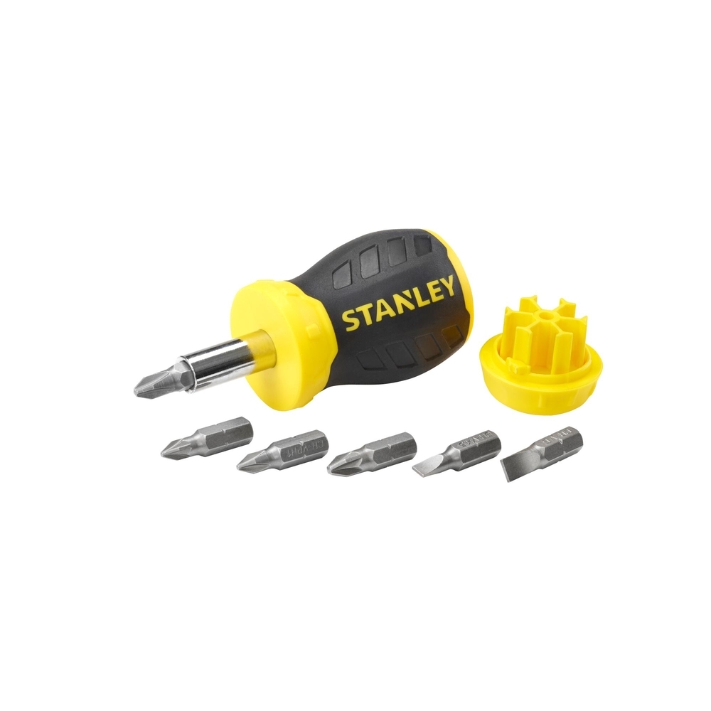 Tournevis porte-embouts boule bi-matière + 6 embouts - 0-66-357 - STANLEY
