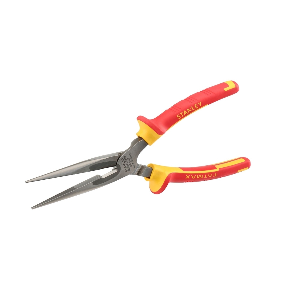Pince à becs 1/2 ronds longs 200 mm isolée 1000 V - 0-84-007 - STANLEY FATMAX
