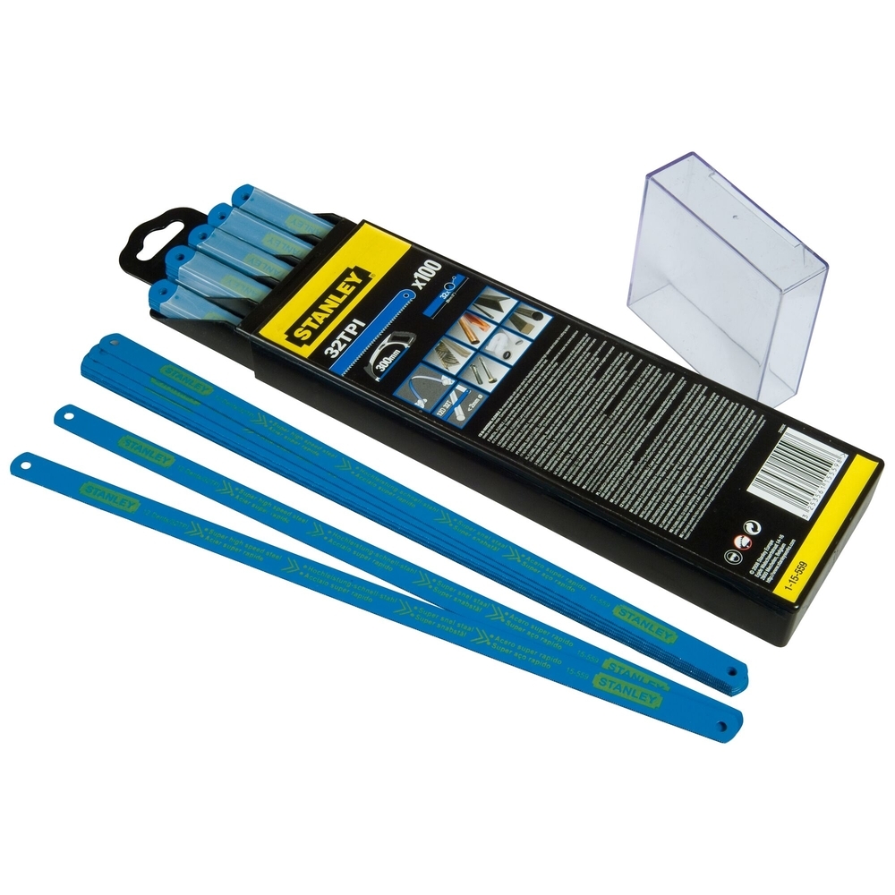 Lames de scie à métaux - boite 100 lames HSS bi-métal laser 12 dents - 1-15-559 - STANLEY