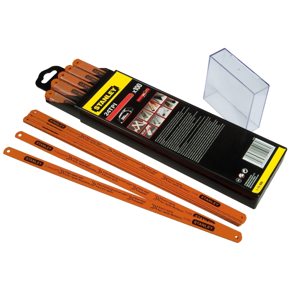 Lames de scie à métaux - boite 100 lames rubis HSS molybdène 10 dents - 1-15-906 - STANLEY