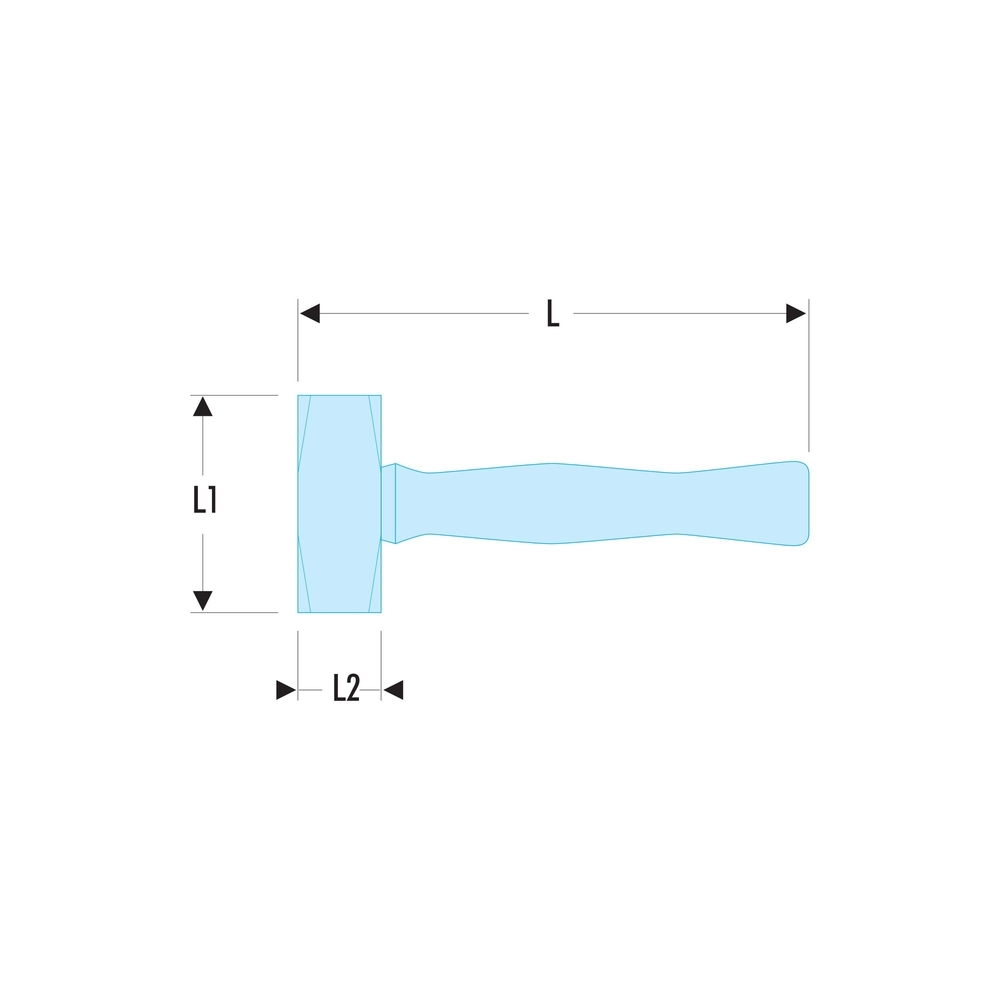 Masse à angles abattus 1 kg - FACOM - 1262H.100