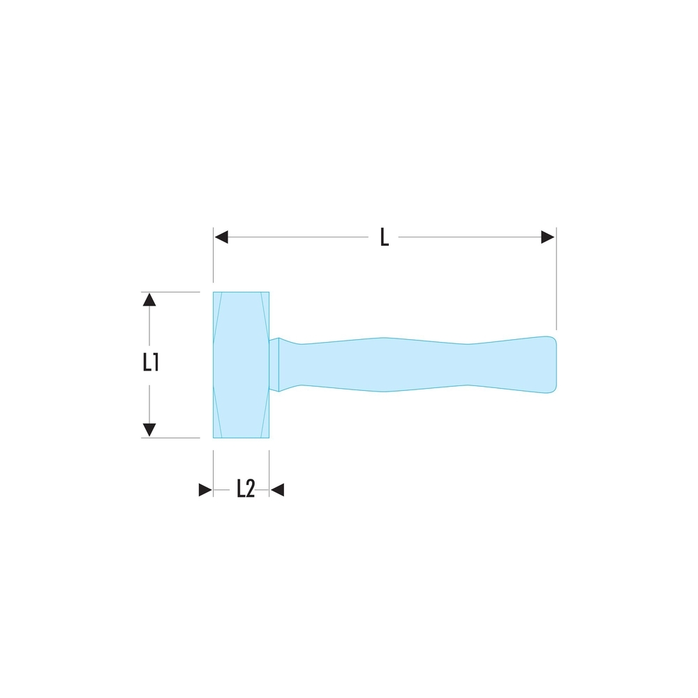 Masse à angles abattus 1,5 kg - FACOM - 1262H.150