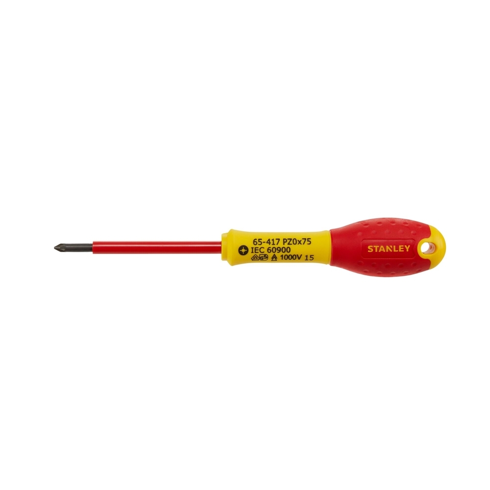 Tournevis Pozidriv isolé 1000 V PZ0 x 75 mm - Fatmax - 1-65-417 - STANLEY FATMAX