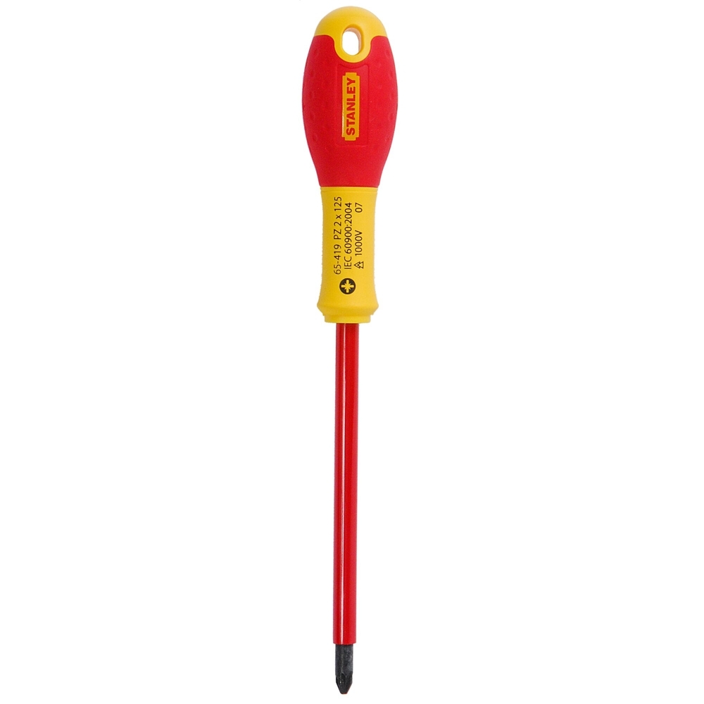 Tournevis Pozidriv isolé 1000 V PZ2 x 125 mm - Fatmax - 1-65-419 - STANLEY FATMAX