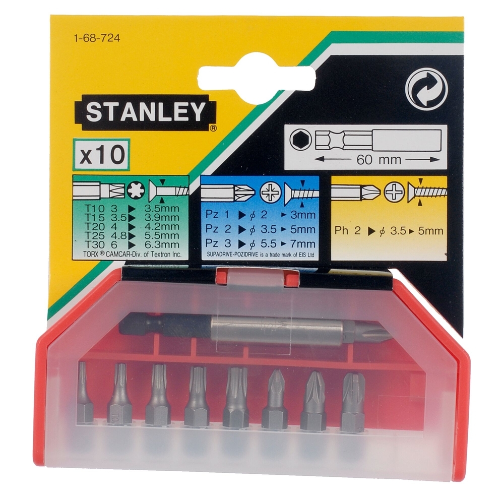 Embouts de vissage - jeu de 10 pièces - 1-68-724 - STANLEY