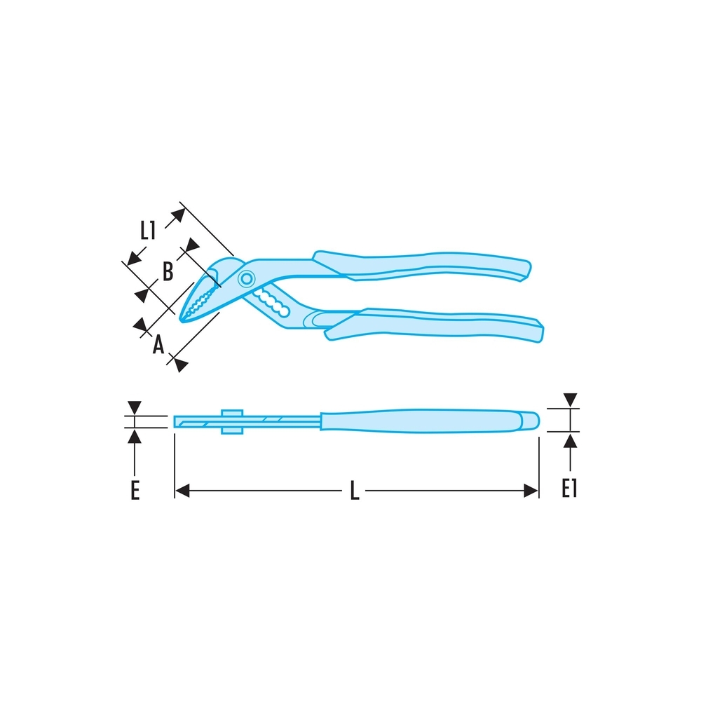 Pinces multiprise grande capacité - Par 10 - FACOM - 180