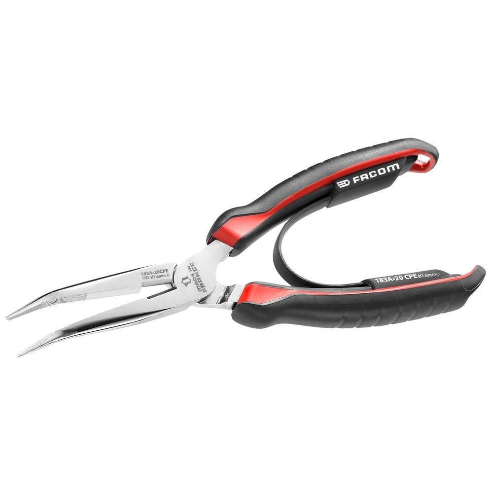 Pince demi-ronde bec long effilé 200 mm - Par 5 - FACOM - 183A.20CPE