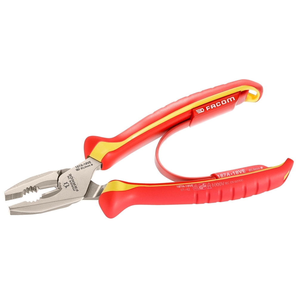 Pince universelle isolée 1000 volts 180 mm - FACOM - 187A.18VE
