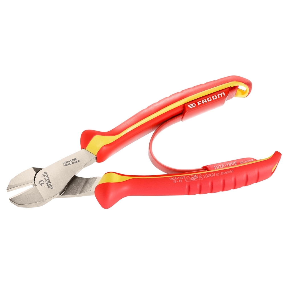 Pince coupante diagonale isolée 1000V 18cm - FACOM - 192A.18VE