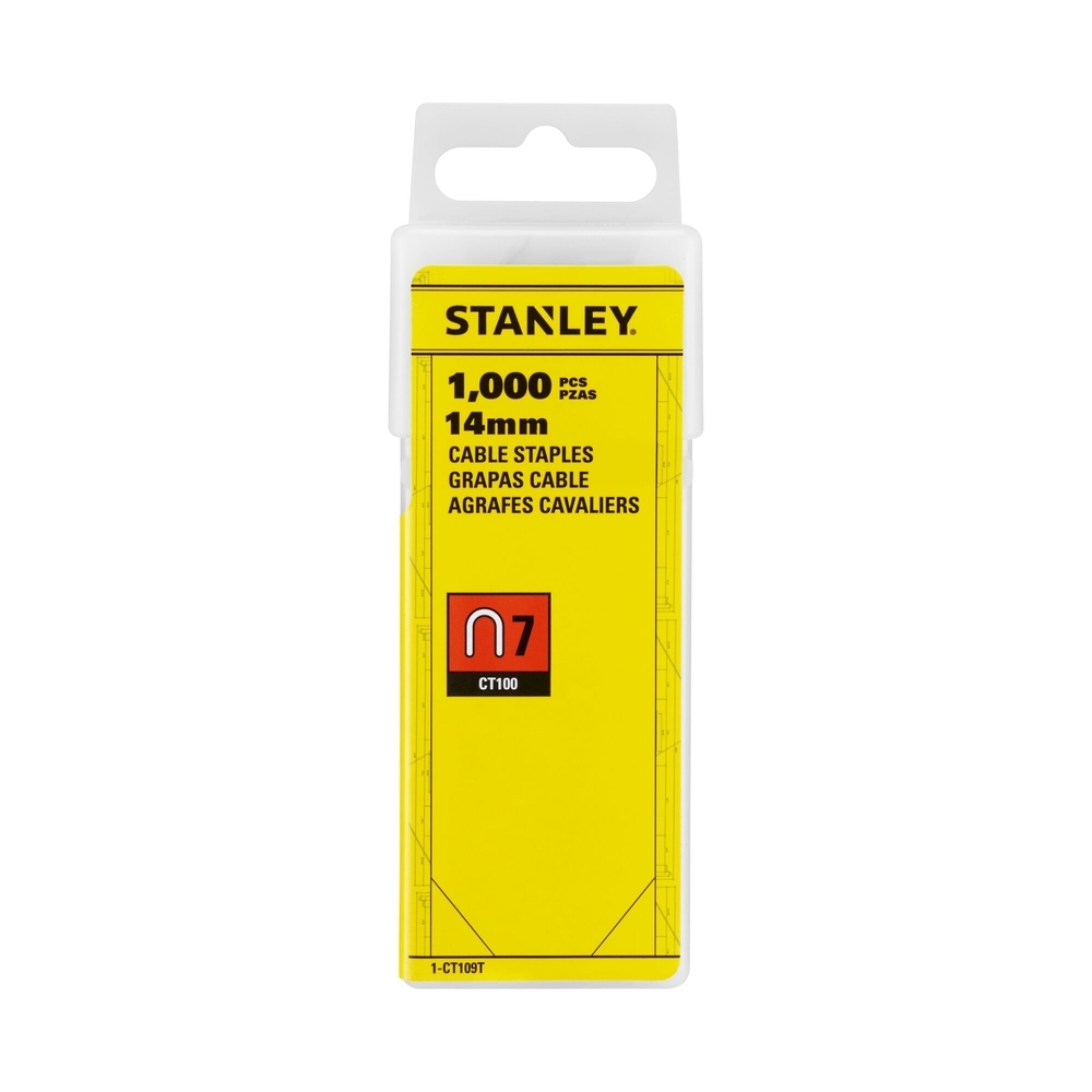 Agrafes cavaliers 14 mm type 7 - boite de 1000 pièces - 1-CT109T - STANLEY