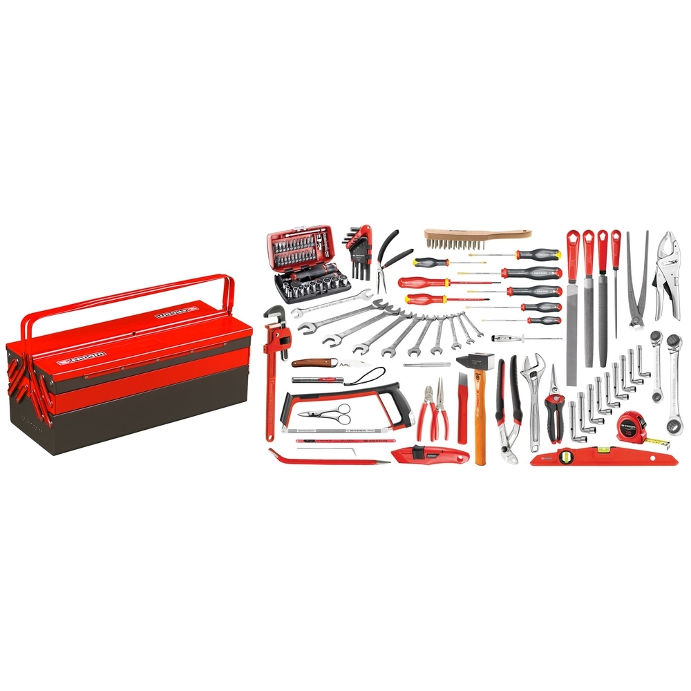 Sélection maintenance 112 outils + boîte à outils métal - FACOM - 2046.SG4A