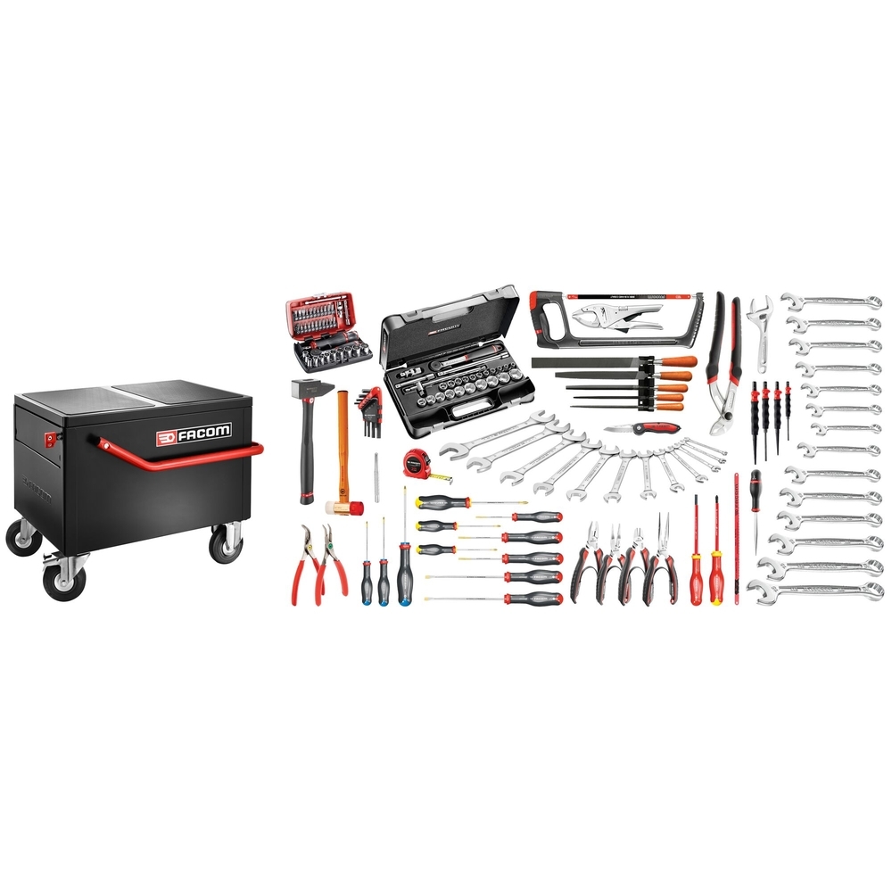 Sélection mécanicien 147 outils + servante coffre - FACOM - 2092.M120A