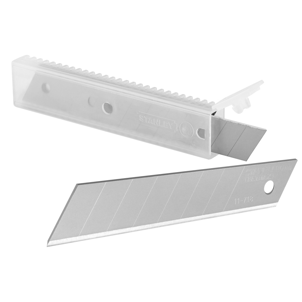 LAMES DE CUTTERS 18MM - CARTE 10 LAMES - STANLEY FATMAX - 2-11-718