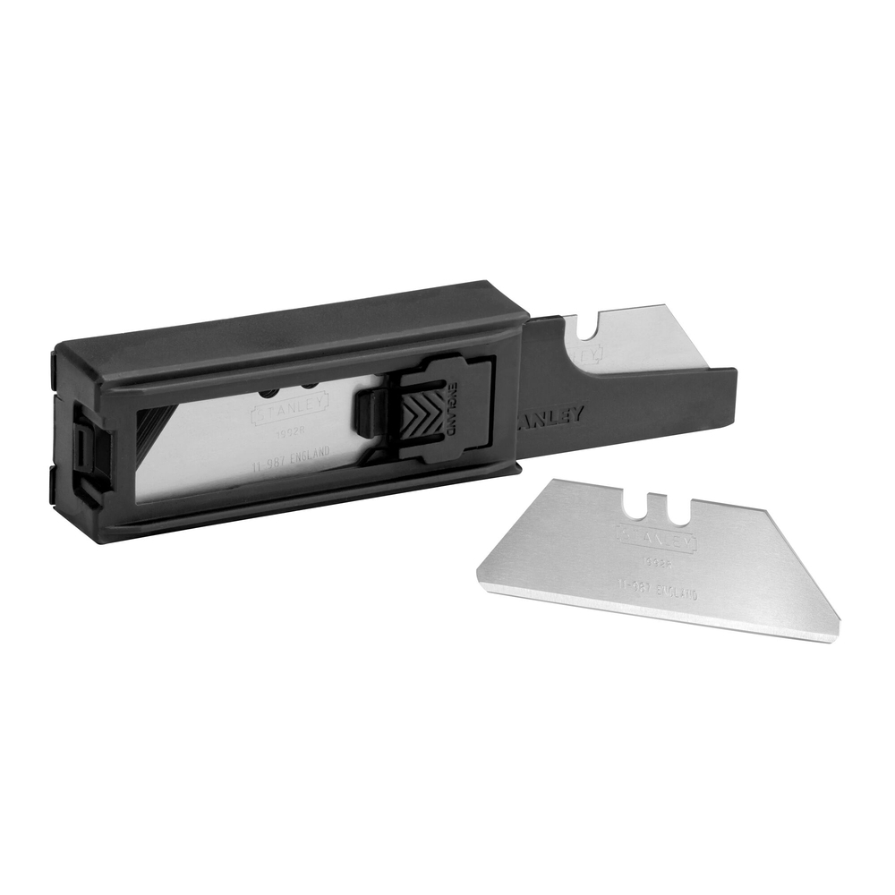 Lames de couteau de sécurité 1992 bouts arrondis - distributeur de 10 lames - 2-11-987 - STANLEY
