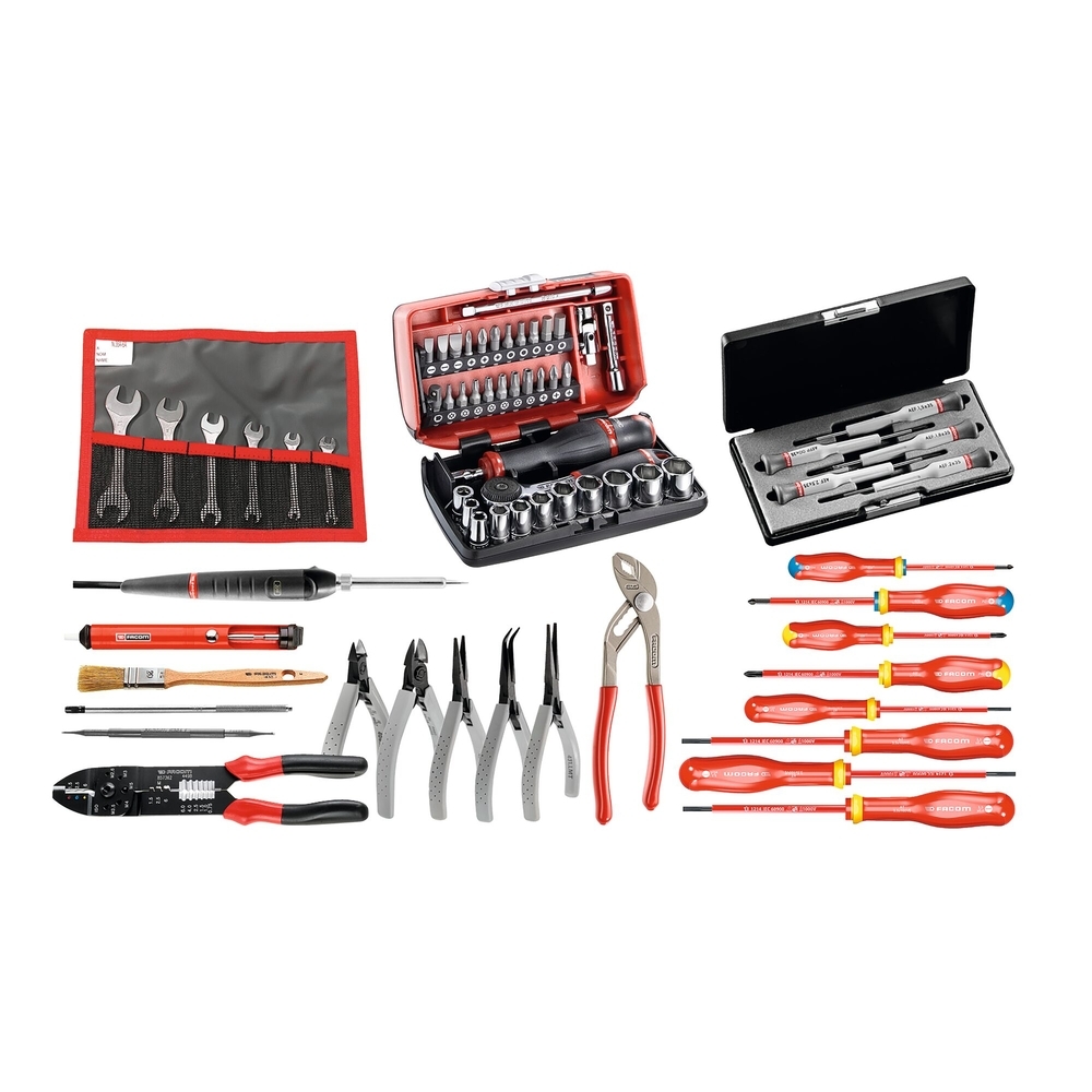 Sélection électricien 69 outils - boîte à outils métal - FACOM - 2132.EL31