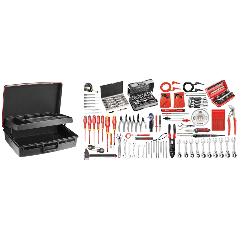 Sélection d'outils électricien 172 pièces + valise - FACOM - 2138.EL35