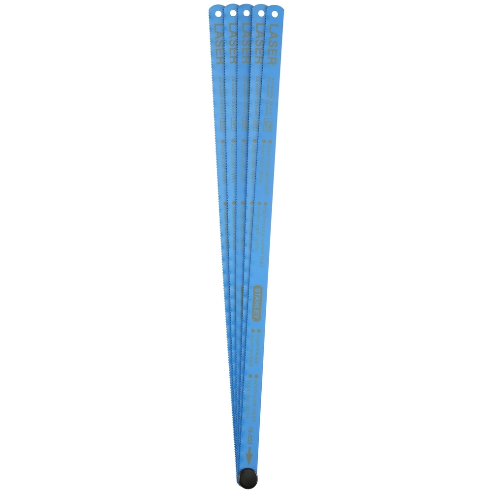 Lames de scie à métaux - 5 lames HSS bi-métal laser 10 dents - 2-15-558 - STANLEY