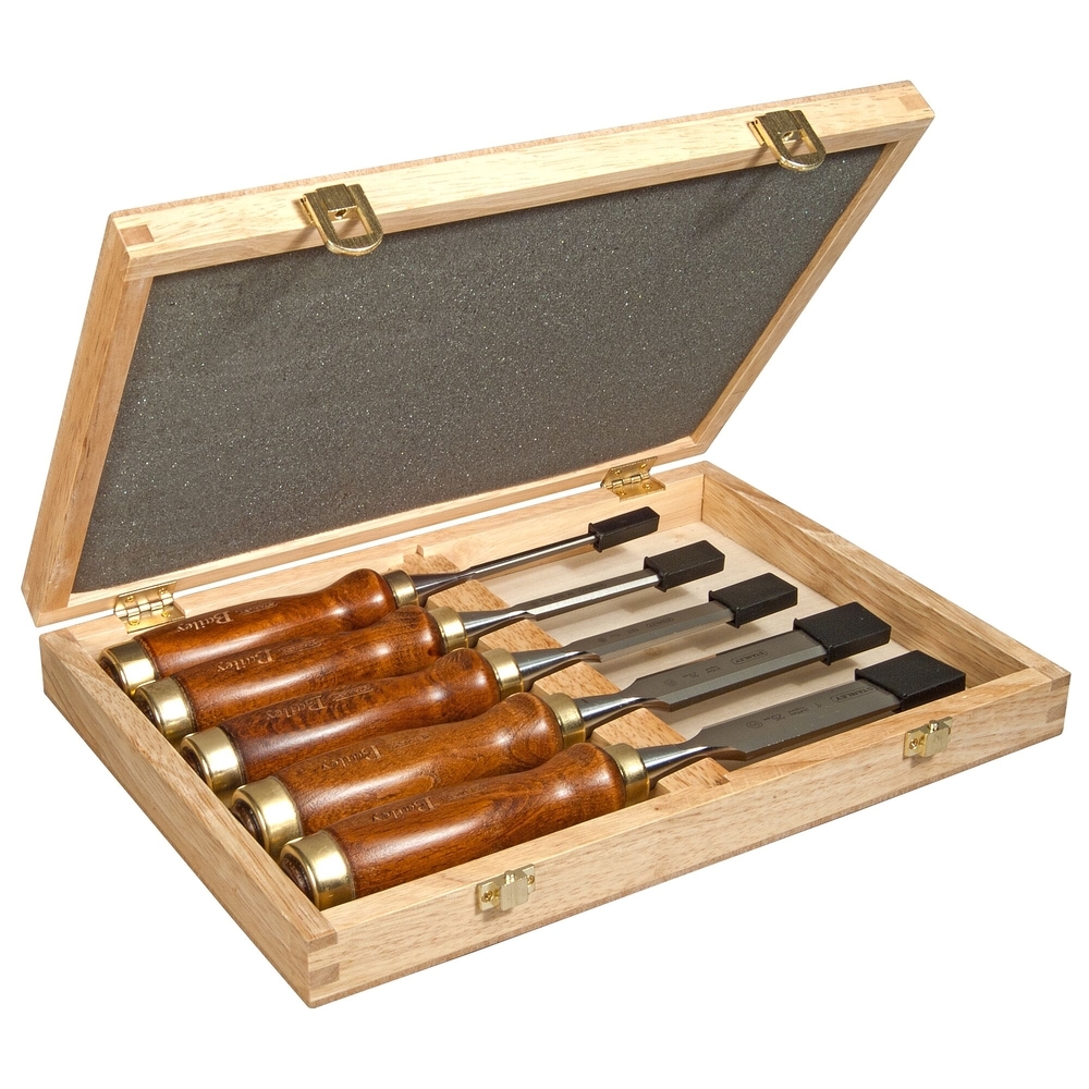 Ciseaux à bois manche bois - coffret de 5 pièces - 2-16-217 - STANLEY