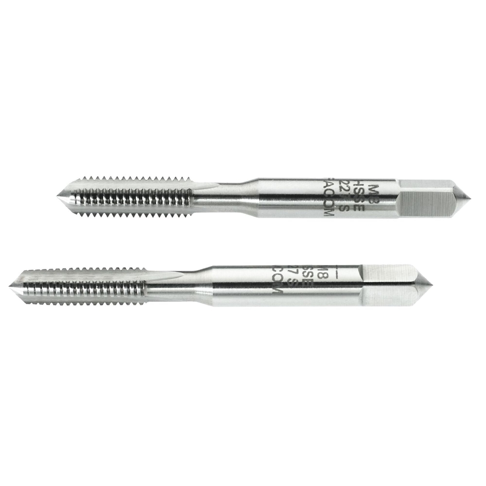 Jeu de 2 tarauds en cobalt haute performance M12 x 1,75 mm ébaucheur et finisseur - FACOM - 227.S12X175T2