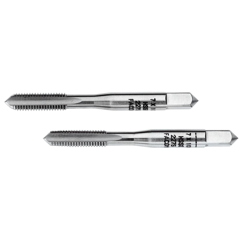 Jeu de 2 tarauds en cobalt haute performance M6 x 1 mm ébaucheur finisseur - FACOM - 227.S6X100T2