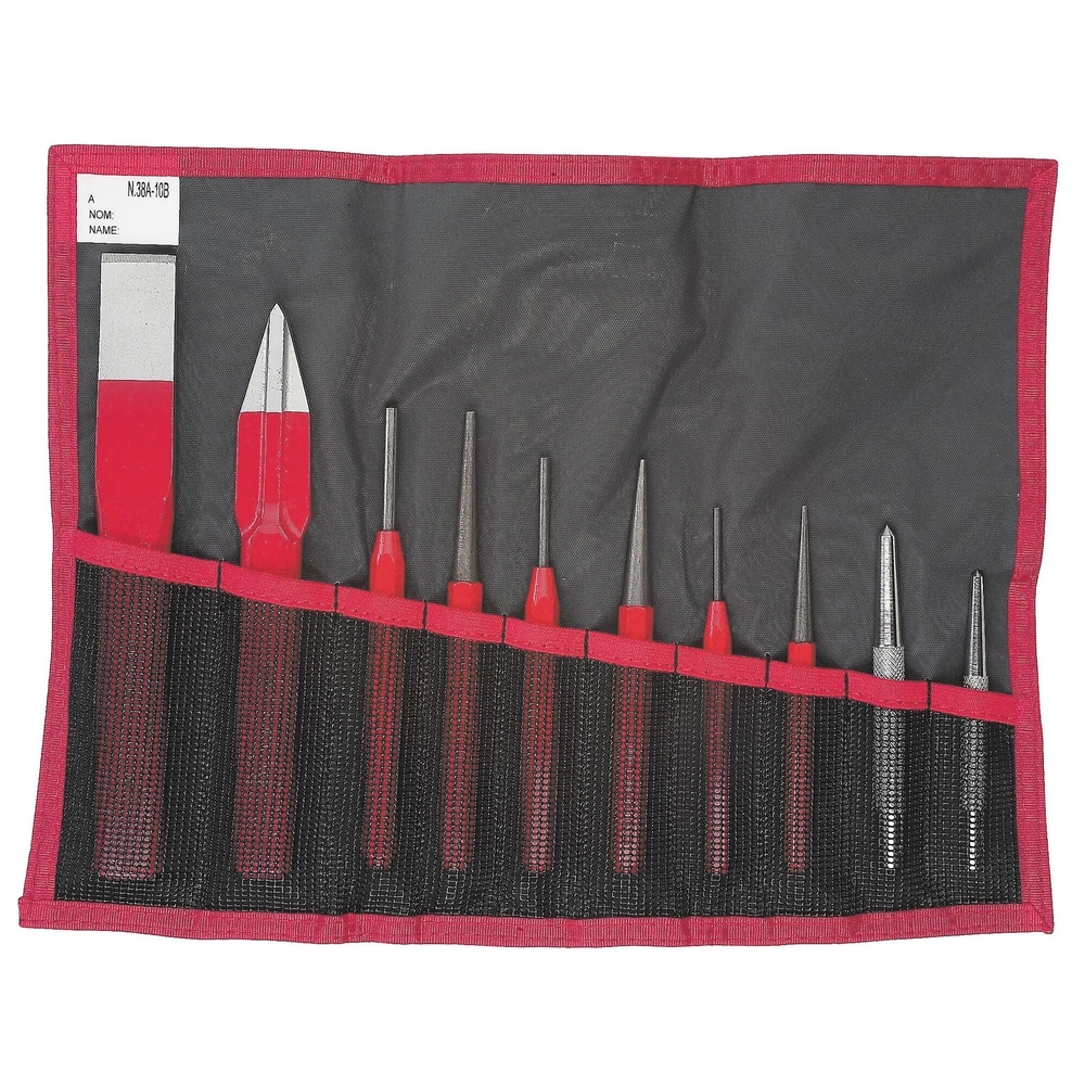 Jeu de 10 burins chasse-clous et chasse-goupilles - FACOM - 247.265JT10