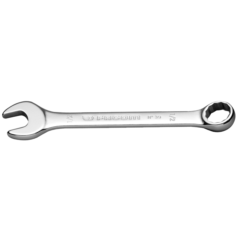 Clé mixte courte 12 pans 3/8' - FACOM - 39.3/8
