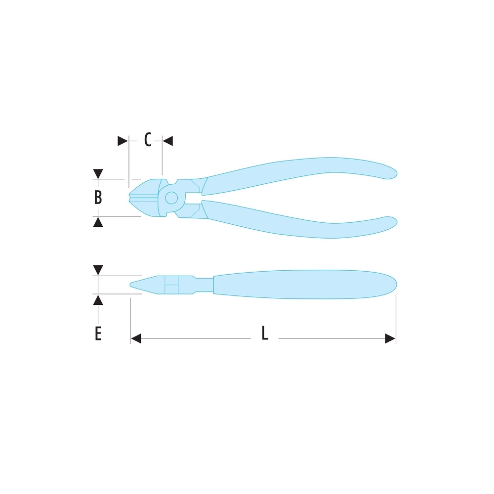 Pince coupante diagonale coupe à raz becs allongés 13 mm - Par 5 - FACOM - 425