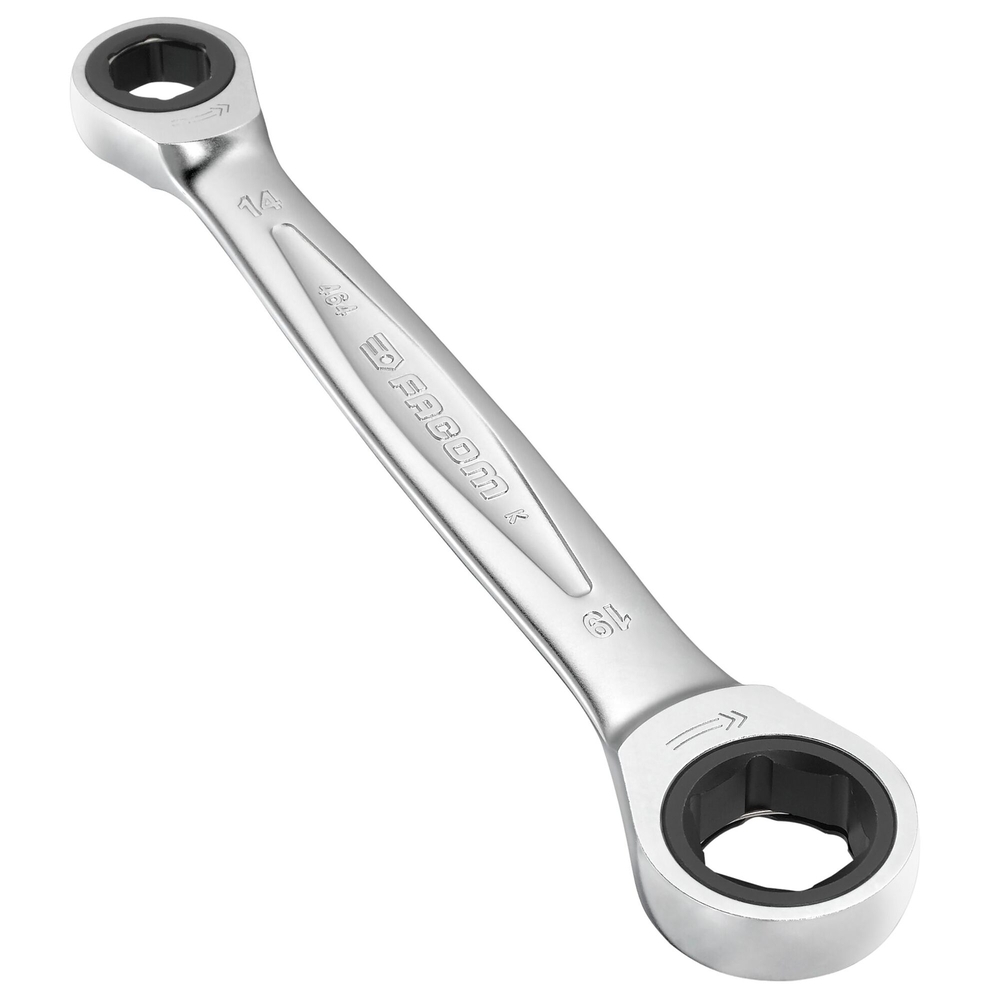 Clé polygonale à cliquet droite ouverture 14 et 19 mm - Par 5 - FACOM - 464.M14X19