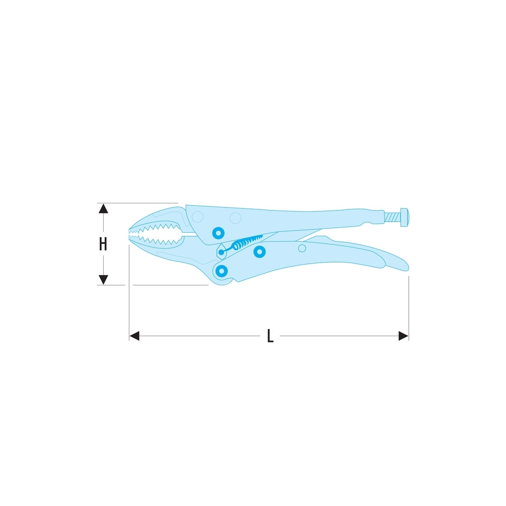 Pince-étau mono-réglage bec court - Par 5 - FACOM - 513.10