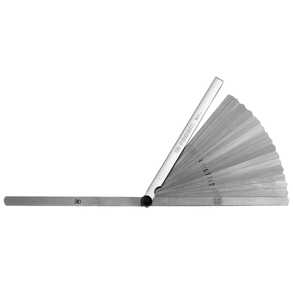 Jauges d'épaisseur métriques longues à bout rond 150 mm - Par 5 - FACOM - 804.L