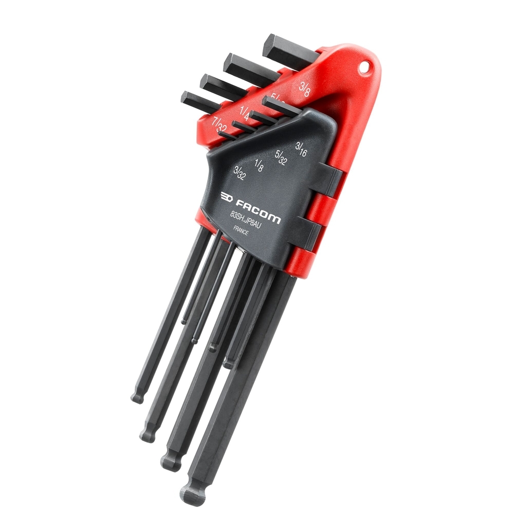 Jeu de clés mâles coudées 6 pans en étui - FACOM - 83SH.JP8AU