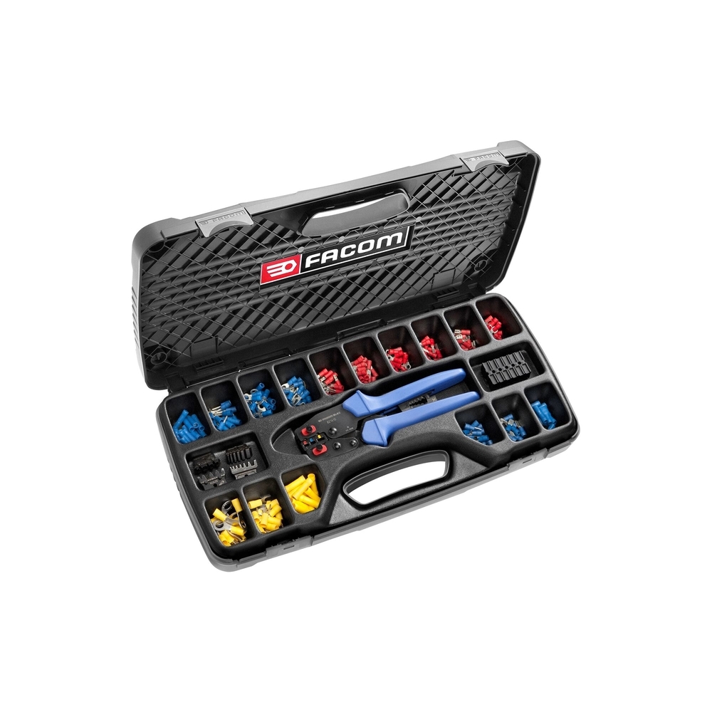 Composition pince à sertir + 20 terminaux et accessoires pré-isolés - FACOM - 855367