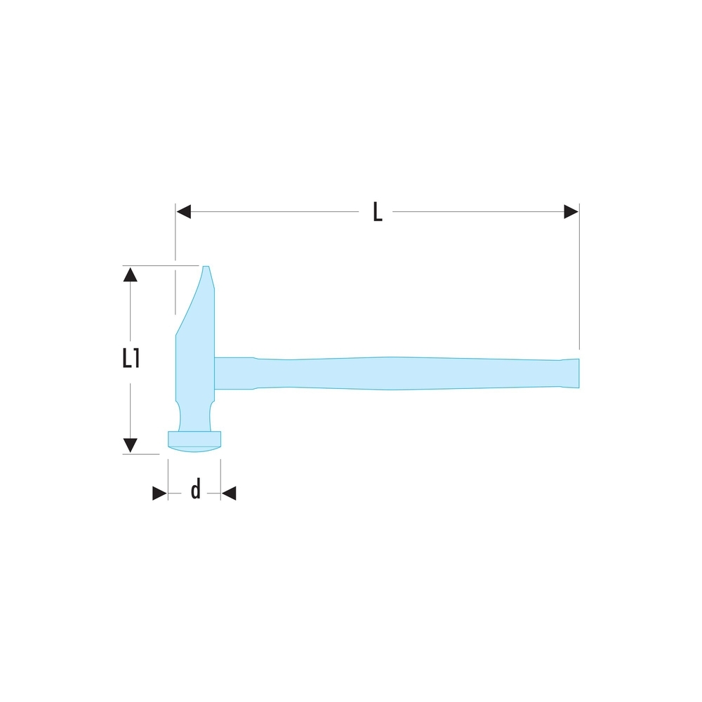 Marteau à garnir tête ronde 26mm - FACOM - 860H.26