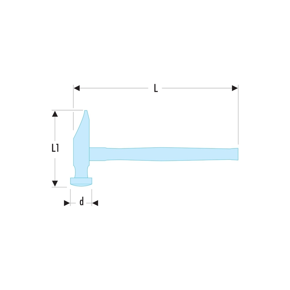 Marteau à garnir tête ronde 28mm - FACOM - 860H.28