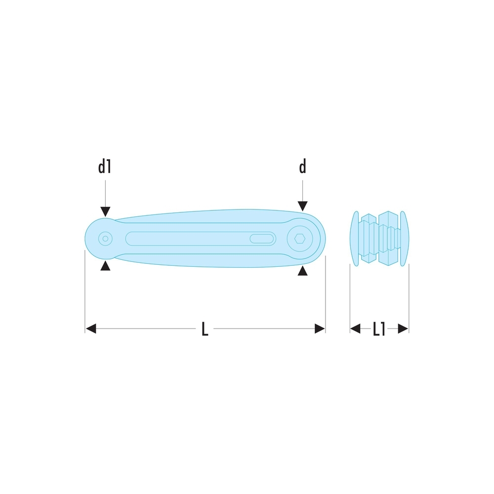 Jeu de clés 6 pans sur monture 6 pièces - FACOM - 86H.JU6