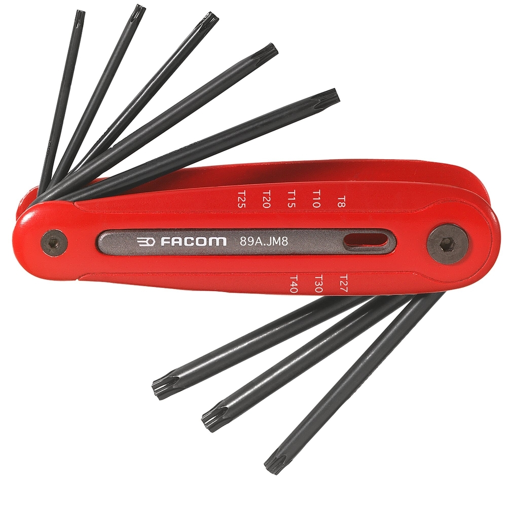 Jeu de 8 clés mâles RESISTORX sur monture - Par 5 - FACOM - 89R.JM8