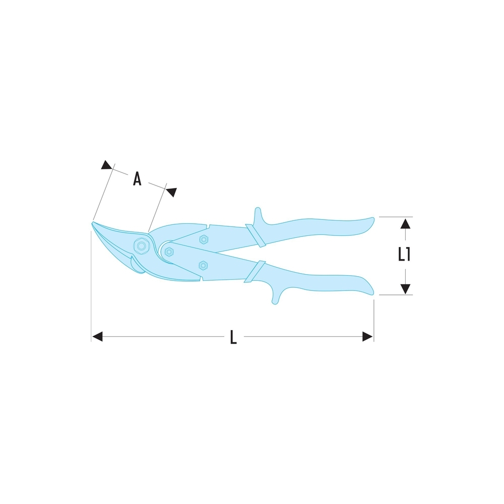 Cisaille chantourneuse gauche 23 cm - FACOM - 982.G