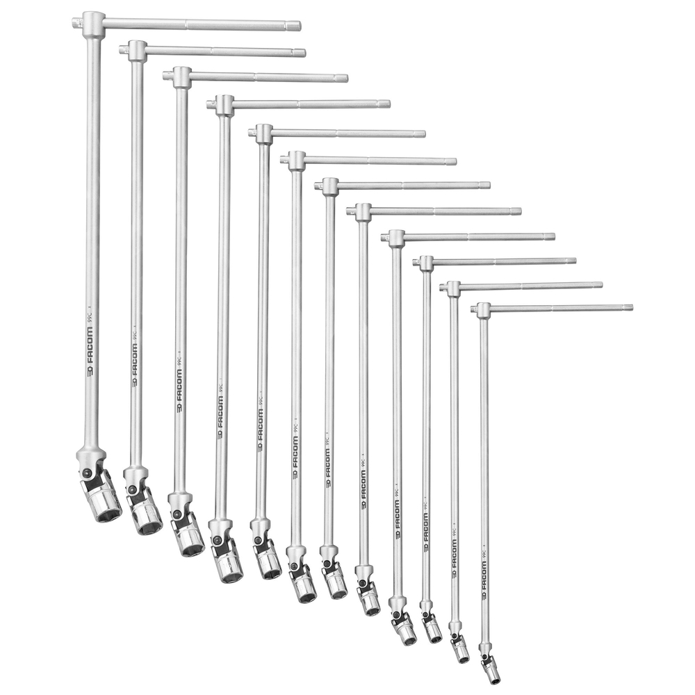 Jeu de clés à douilles en T à cardan - FACOM - 99C.JE12