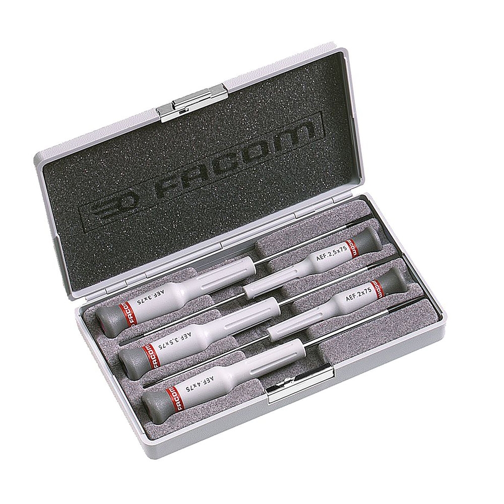 Coffret 5 tournevis plat Micro-Tech - Par 5 - FACOM - AEF.J2