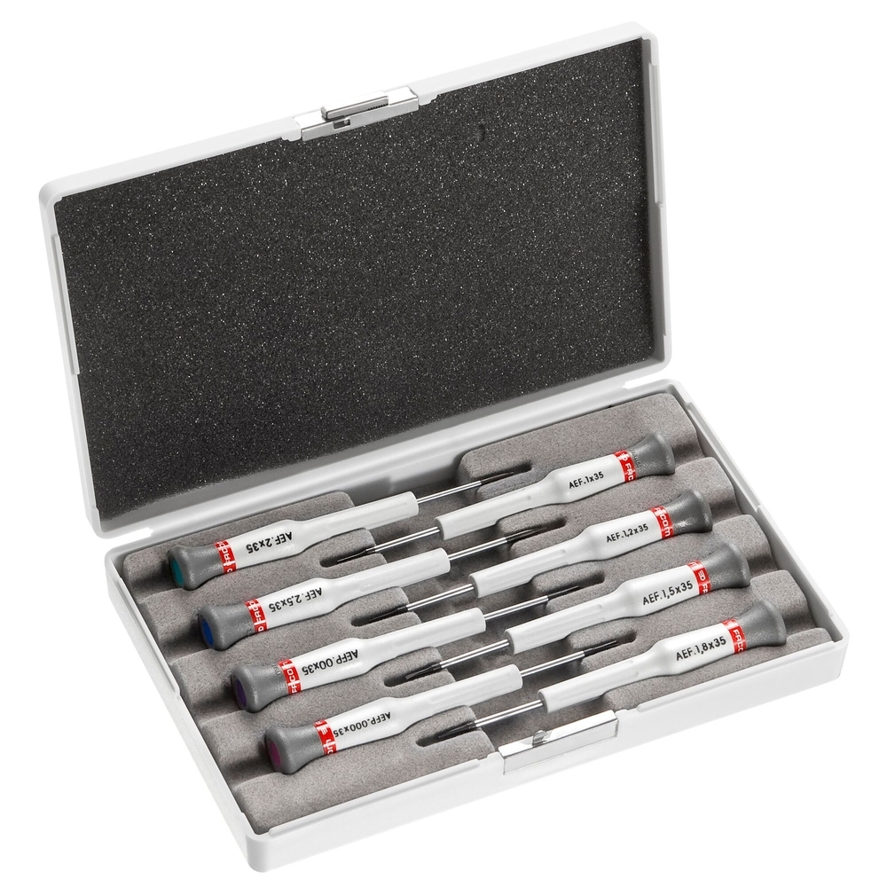Coffret de 8 tournevis Micro-tech à lame remplaçable fente - FACOM - AE.J1