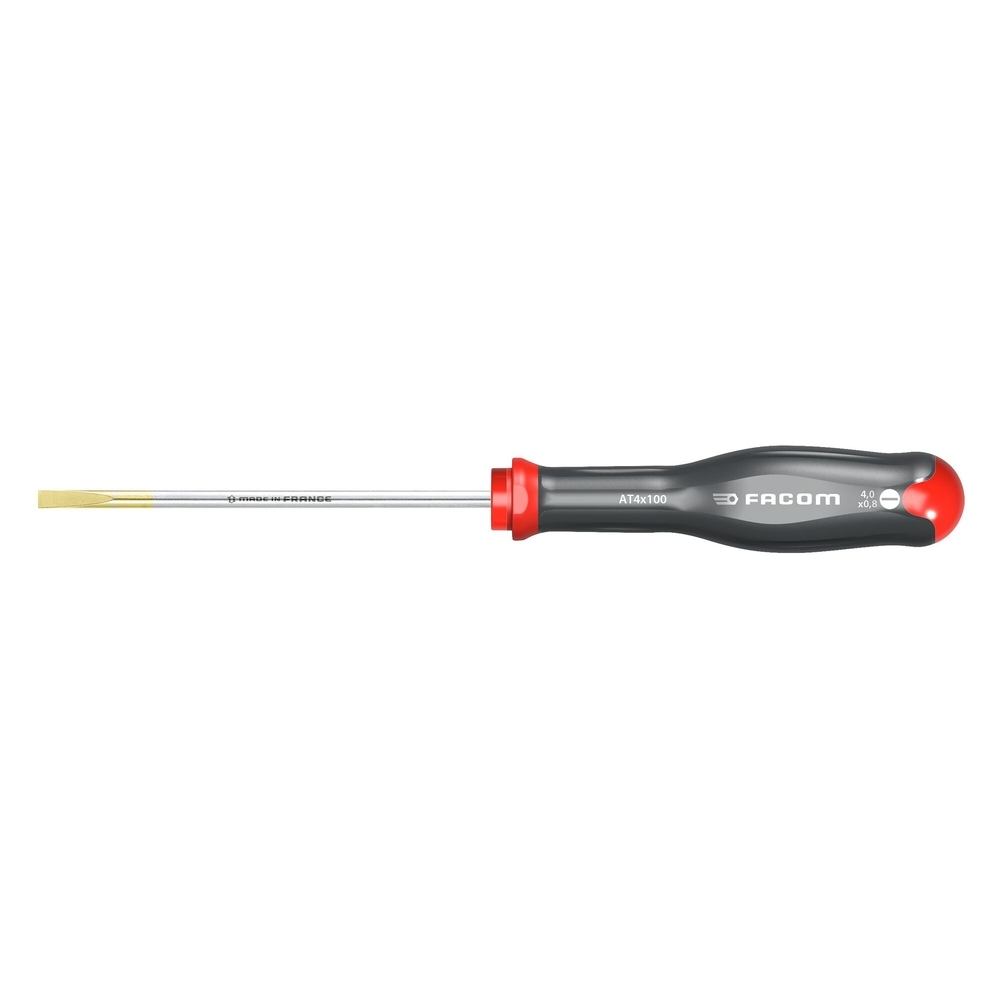 Tournevis PROTWIST pour vis à fente lame fraisé 4 x 100 mm - Par 10 - FACOM - AT4X100