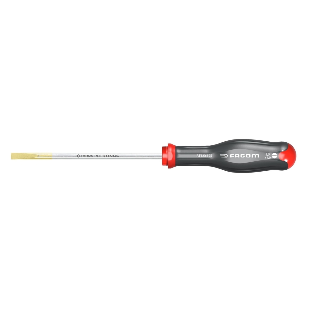 Tournevis PROTWIST pour vis à fente lame fraisée 5,5x100 mm - Par 10 - FACOM - AT5.5X100