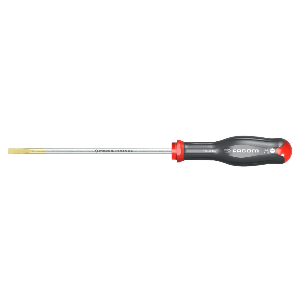 Tournevis PROTWIST pour vis à fente lames fraisées 5,5 x 150 mm - Par 10 - FACOM - AT5.5X150