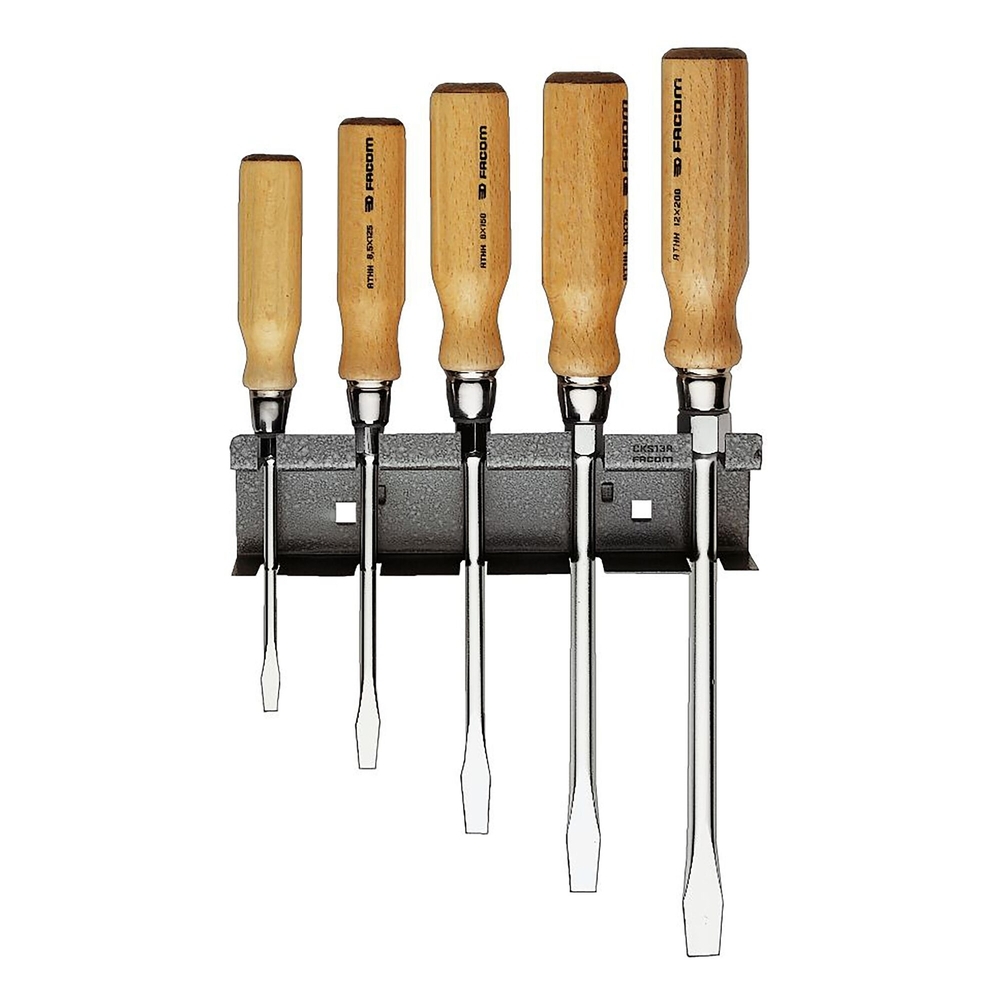 Jeu ratelier 5 tournevis fente bois - FACOM - ATHH.JS5