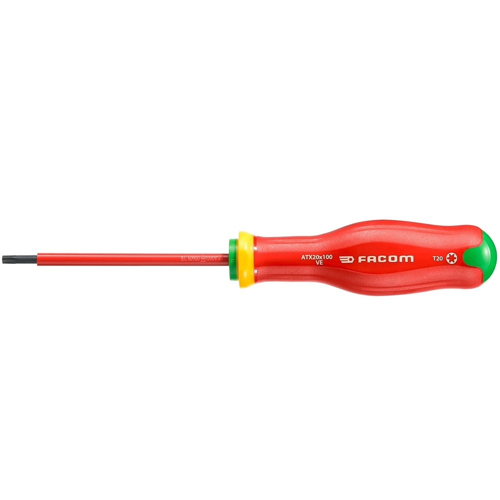 Tournevis PROTWIST isolé 1000 volts pour vis TORX T20 - FACOM - ATX20X100VE
