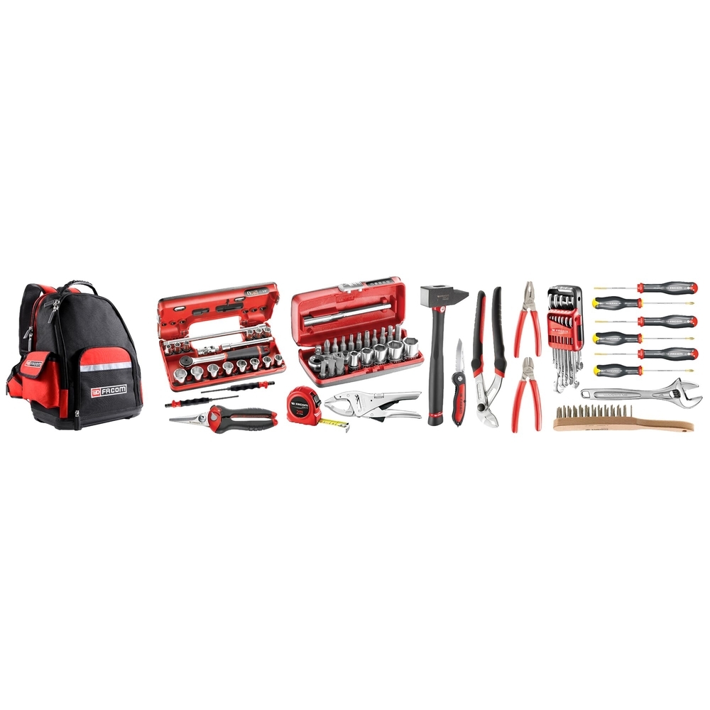 Sélection particuliers/enseignement technique 74 outils - sac à dos textile - FACOM - BSL30.M510A
