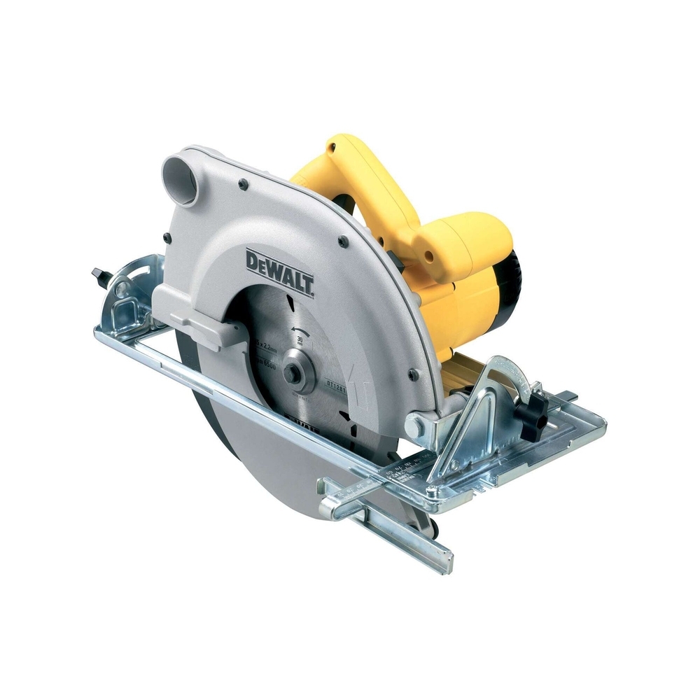 Scie circulaire 1750 W 235 mm - lame carbure 24 dents, guide parallèle, clé - D23700-QS - DEWALT