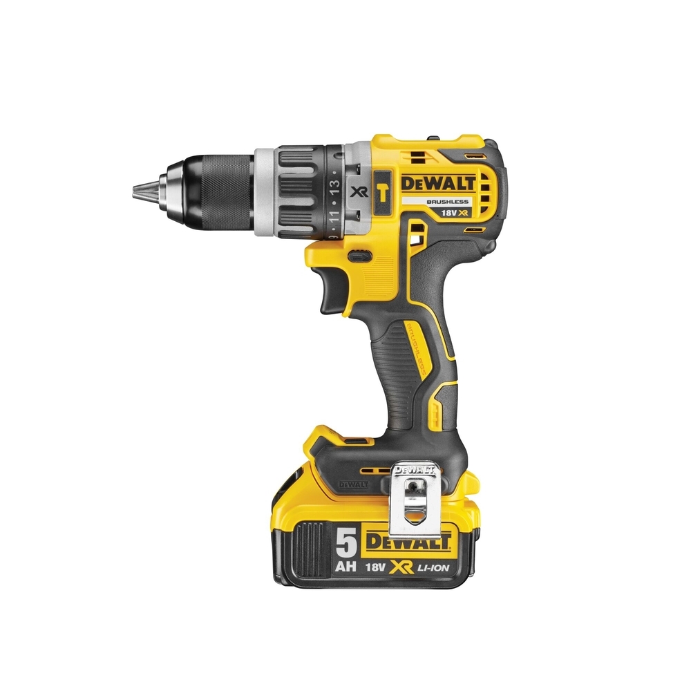 Perceuse visseuse percussion Compacte XR 18V 5Ah Li-Ion Brushless -coffret TSTAK - DCD796P2-QW - DEWALT