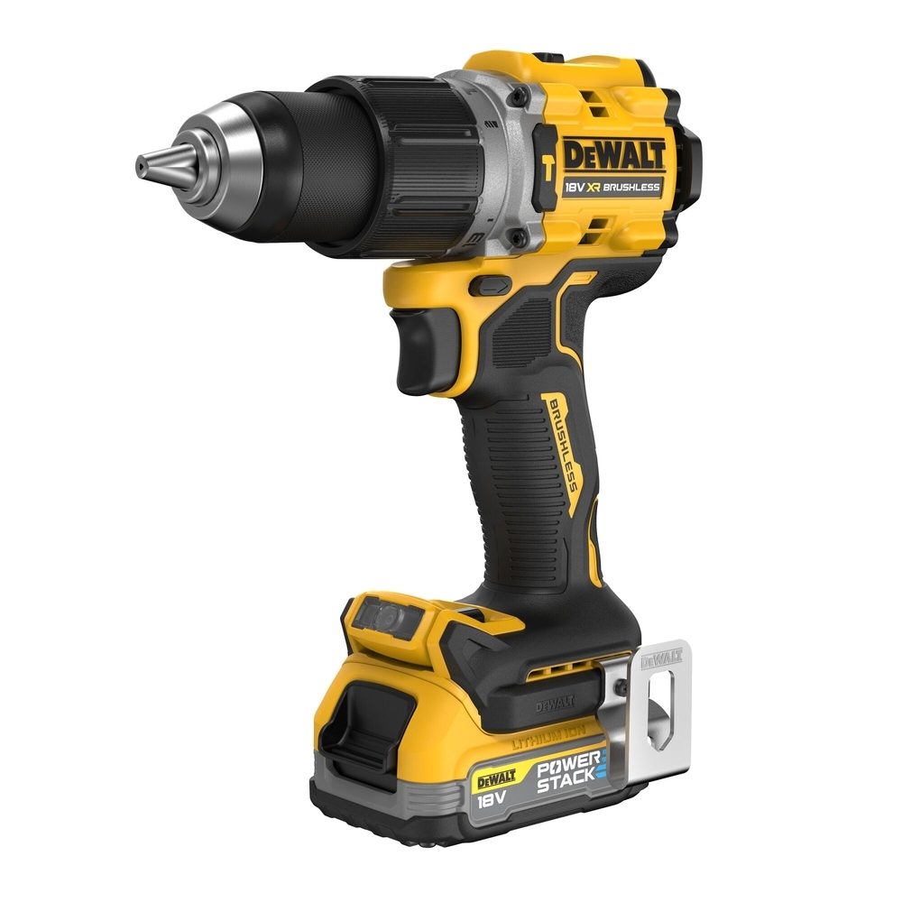 Perceuse-visseuse percussion compacte XR 18V 1,7Ah Li-Ion Brushless - POWERSTACK - DCD805E2T-QW - DEWALT